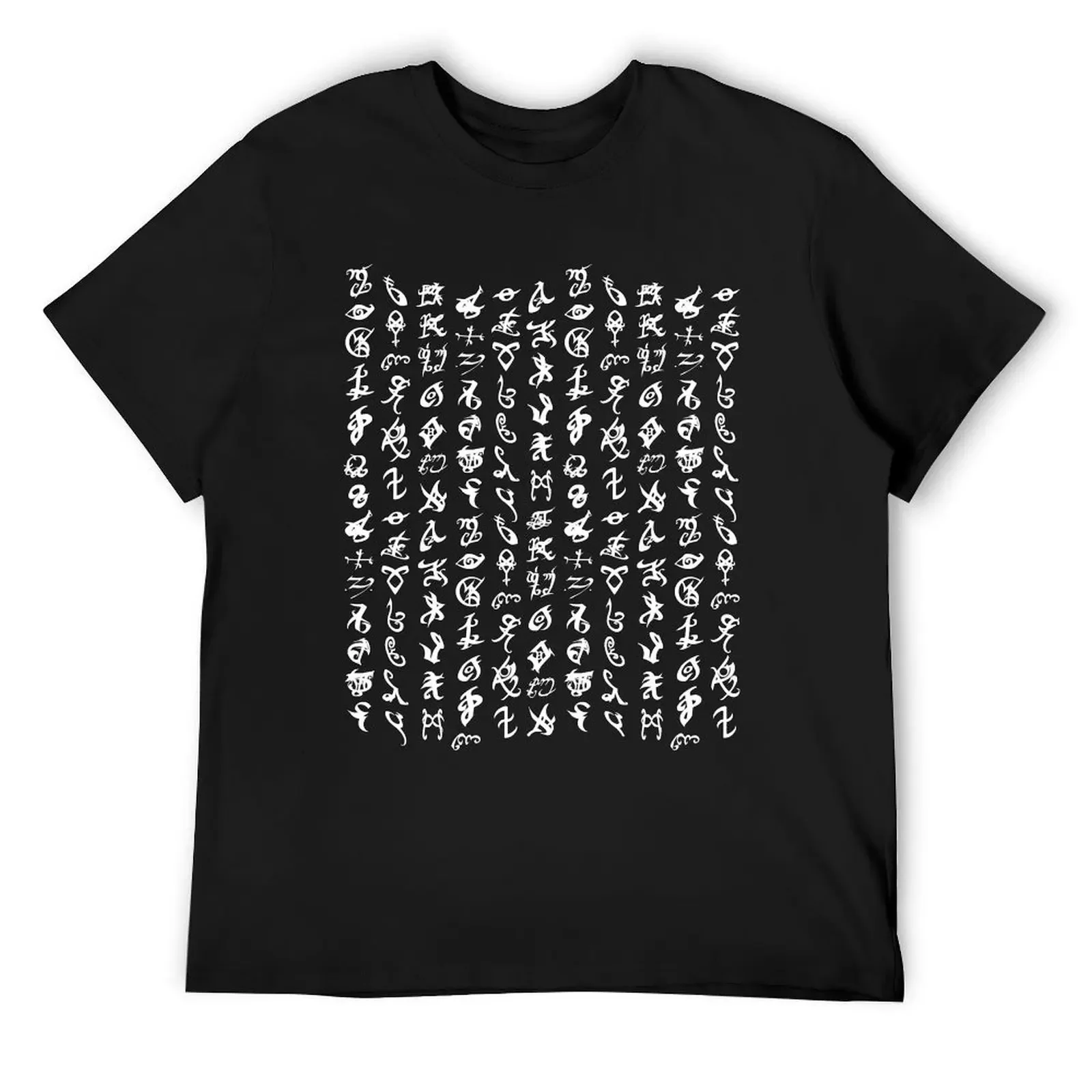 Shadowhunters-メンズ半袖Tシャツ,プリントTシャツ,ストリートウェア,ヴィンテージ,白