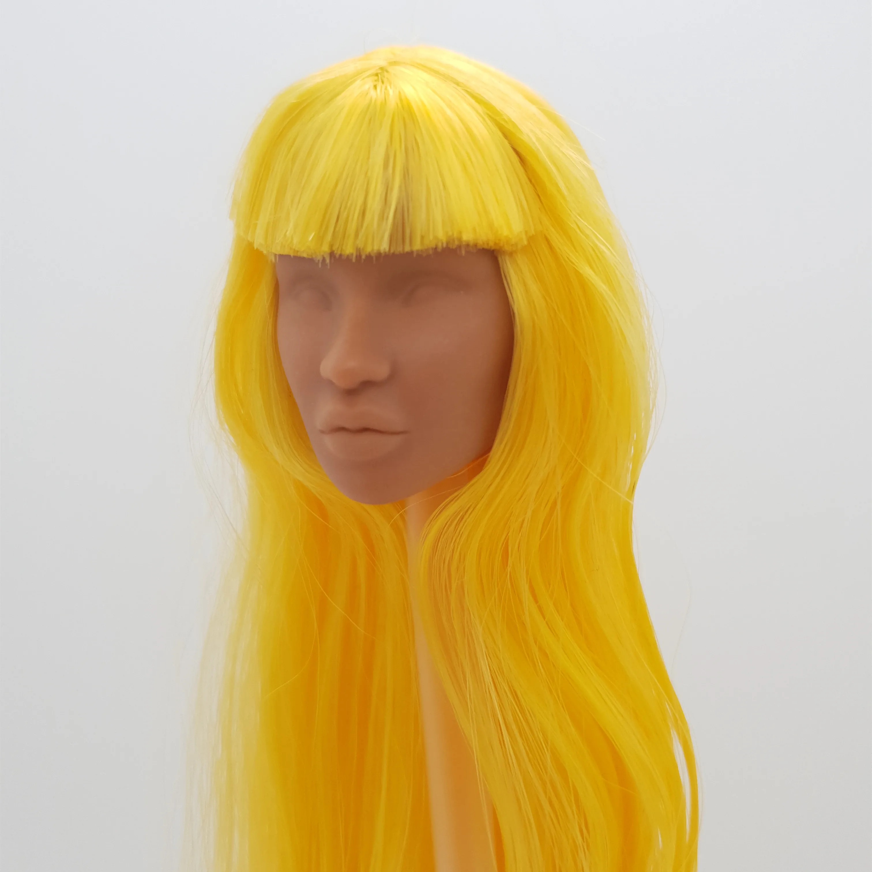 

Fashion Royalty Nu.face Yellow Hair Rerooted Dominique Makeda Integrity 1/6 Scale Female Doll Head