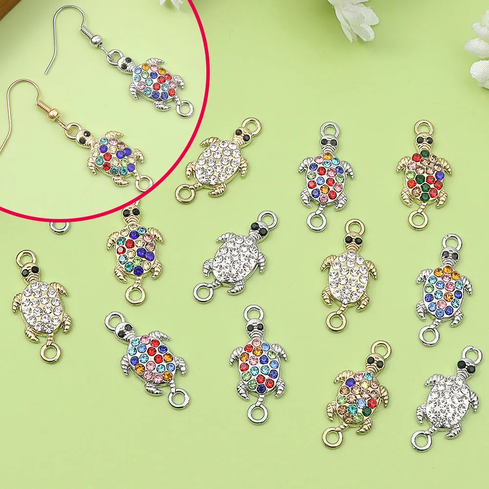 

4/12/24 шт. разноцветная цепочка в форме черепахи, аксессуары для подвесок, ожерелья, серьги «сделай сам», аксессуары для изготовления подарков на Рождество и Хэллоуин