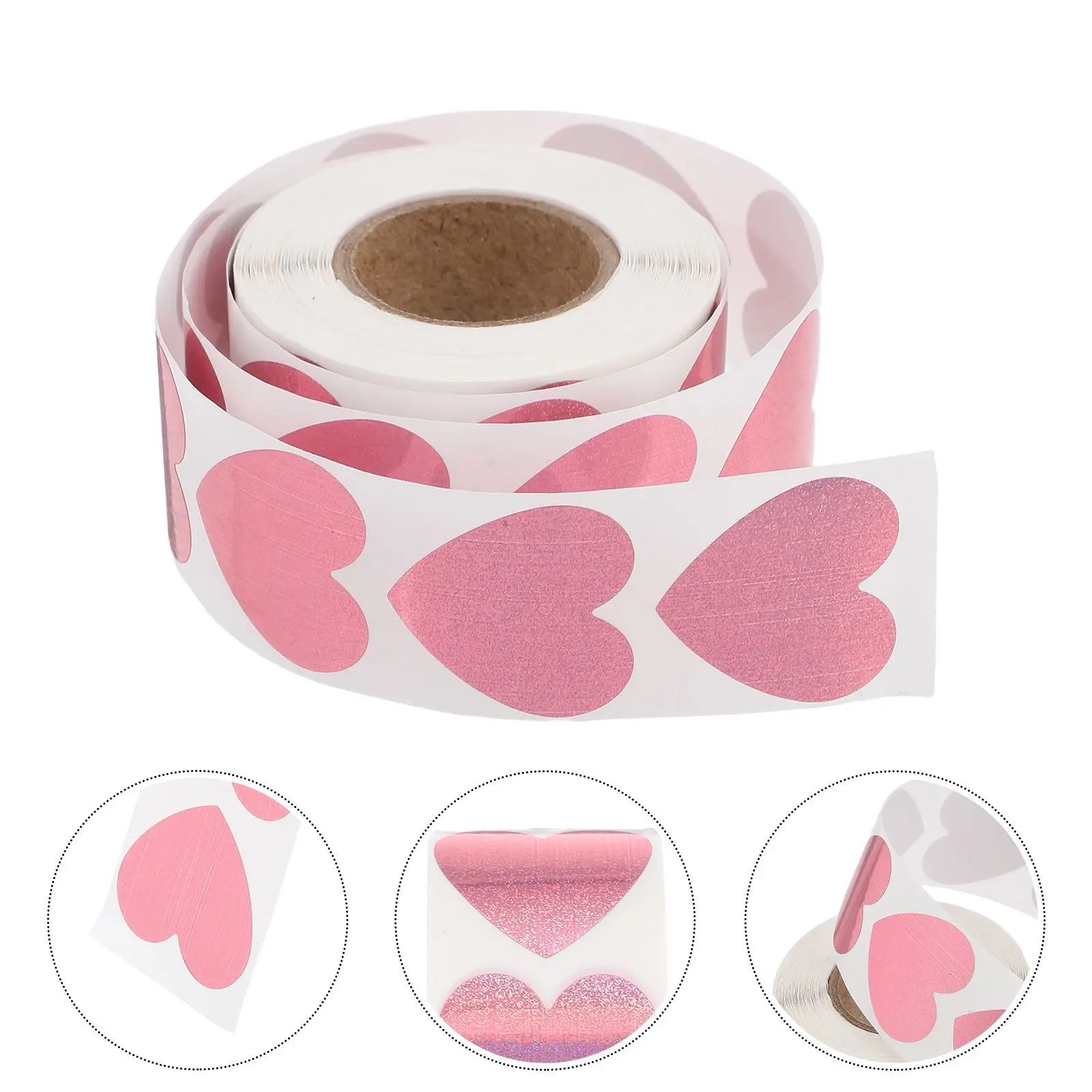 500 Pcs Heart Stickers for Children Tanning Letters Glitter Waterproof Safe Valentine Party Accessories