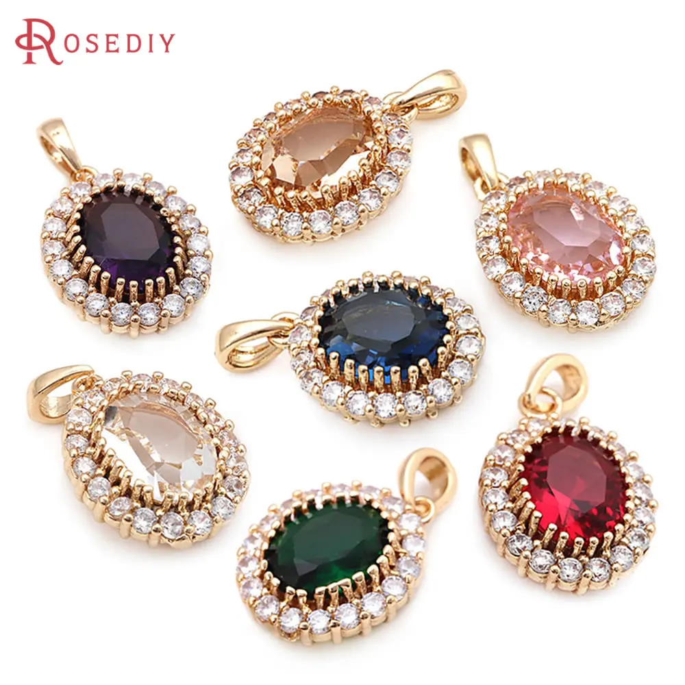 4PCS Brass Zircon O… - image