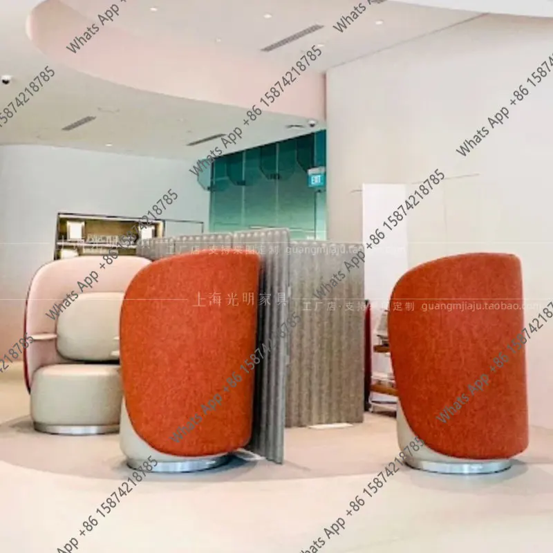 Modern light luxury reception and rest area High back sofa Hotel lobby Sales office Meeting guests to negotiate sofa