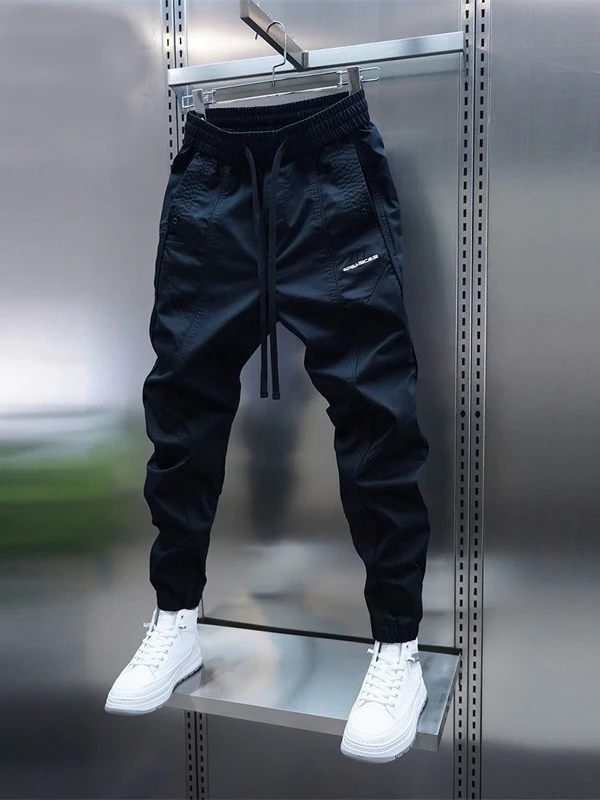 

Высококачественные мужские летние тонкие повседневные брюки-карго, молодежные модные рабочие брюки свободного кроя, удобные дышащие спортивные штаны