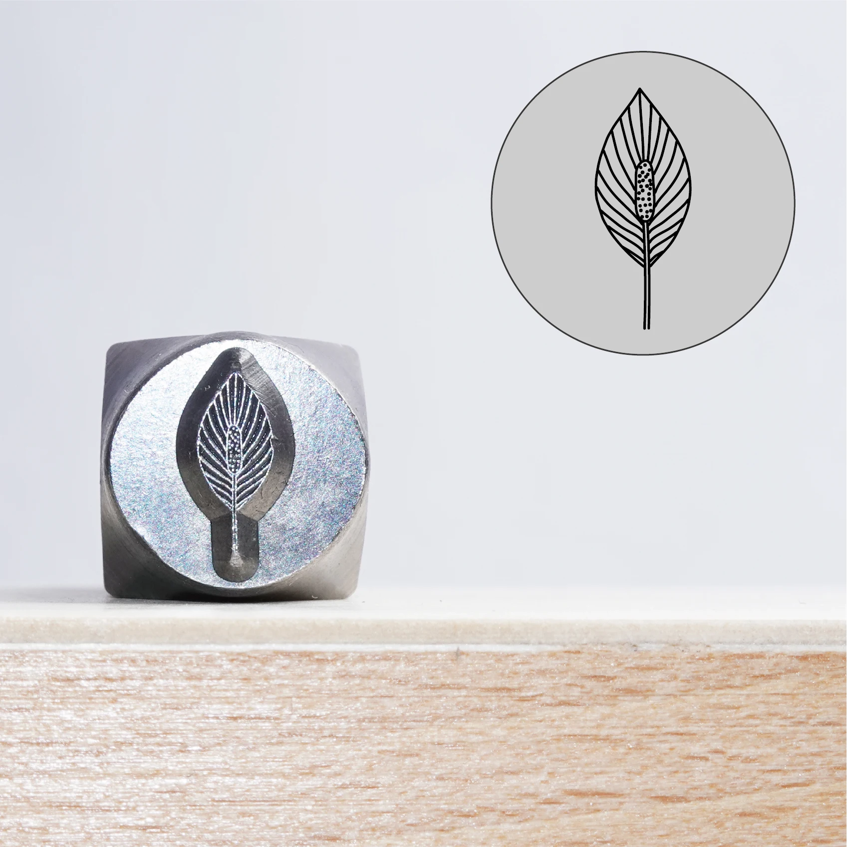 Metal Design Stamp for Jewelry Tropical Plant, Leather Stamp, Metal Stamp for Jewelry Making Supplies (10.5mm)