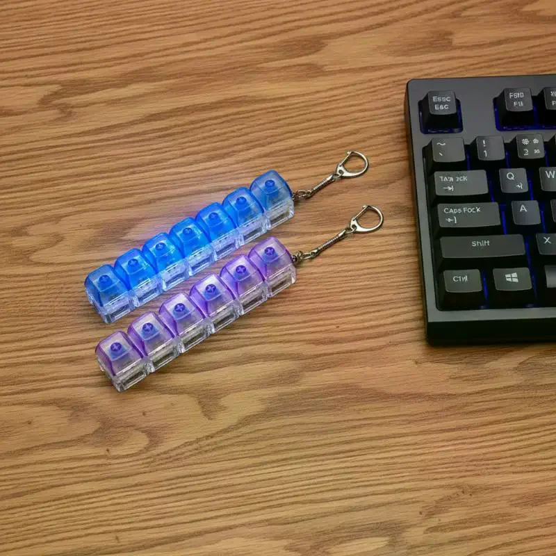 Mini 6-Key Fidget Keyboard Clicker for Focus, Perfect Stress Reliever for Home, Office & School