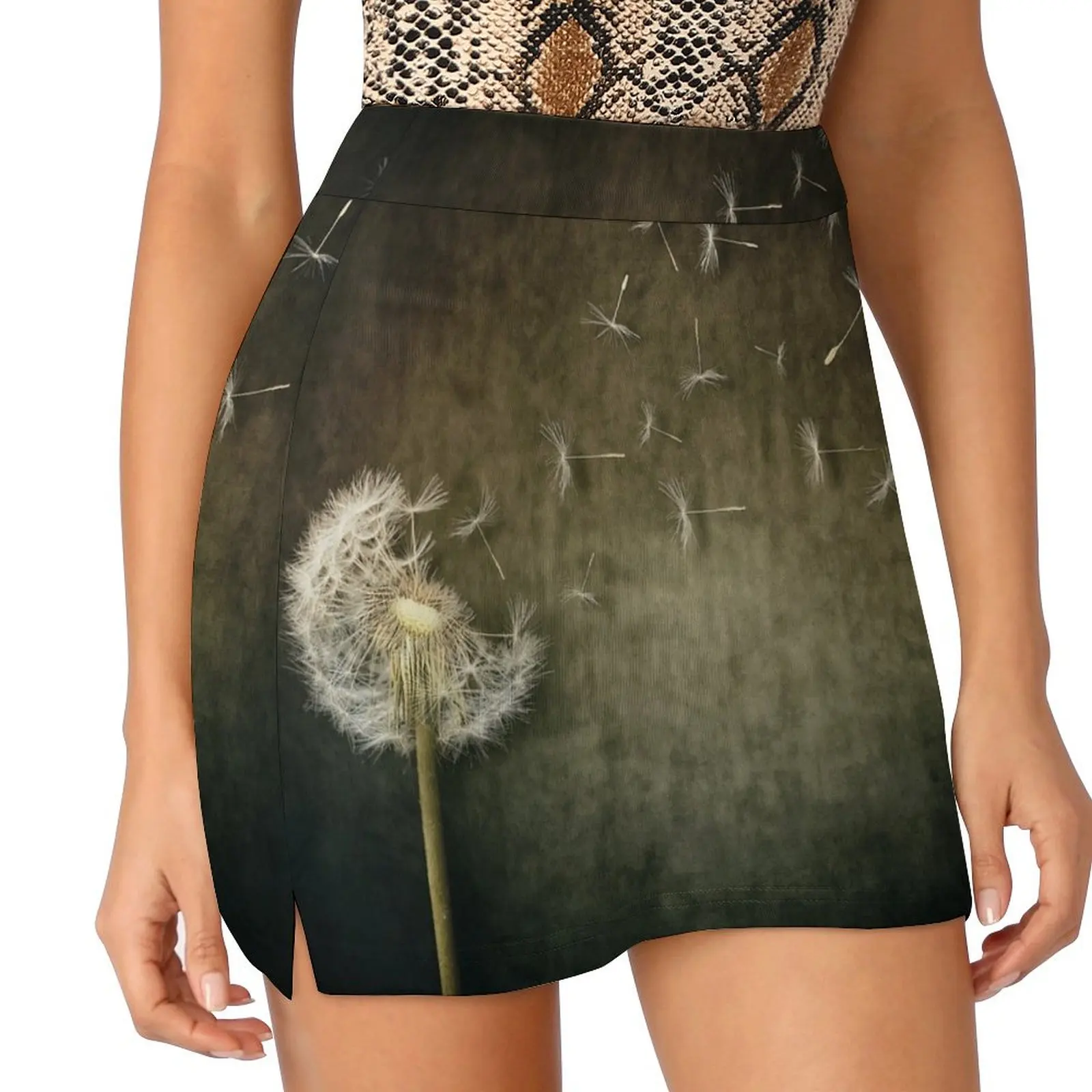 

blowing dandelion seeds Mini Skirt korean fashion micro mini skirt extreme