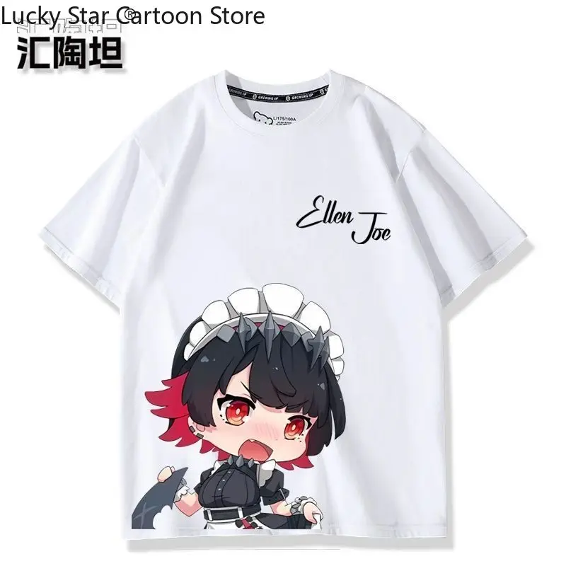 إلين جو أنيمي Zenless منطقة صفر طالب تي شيرت الصيف قميص مروحة قصيرة الأكمام رجل فتاة الملابس تيز القطن الخالص تي شيرت هدية