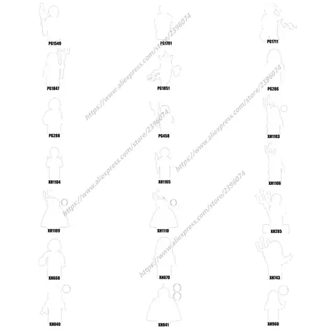 단일 모델 액션 피규어 빌딩 블록 어린이를위한 장난감 시리즈-008