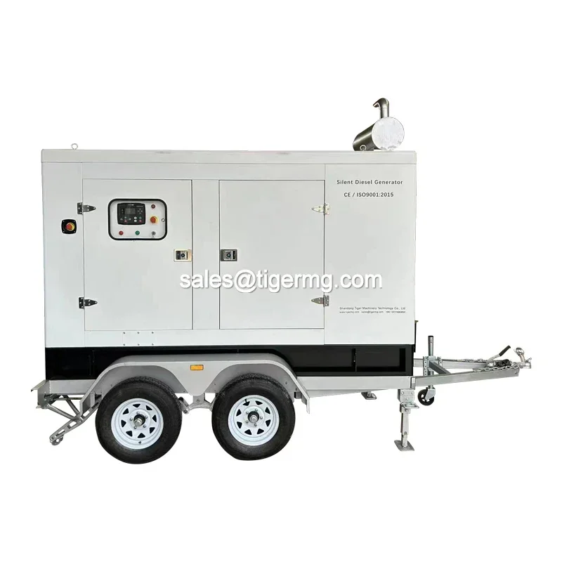 40kw 50kva 100kw trailer type mobile diesel silent electricity generators set prices with on trailers with Cummins