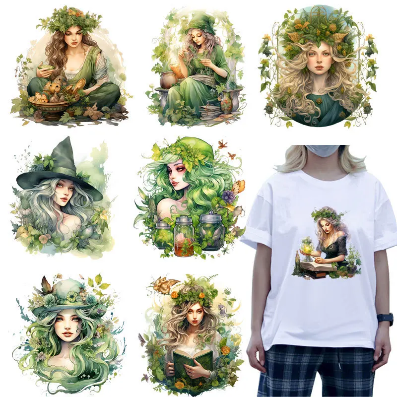 

Heat Transfer Vinyl Patches for Girls, Art Photos of Nature and Forest, Thermal Stickers for Clothing, DIY T-shirt Applique 25cm