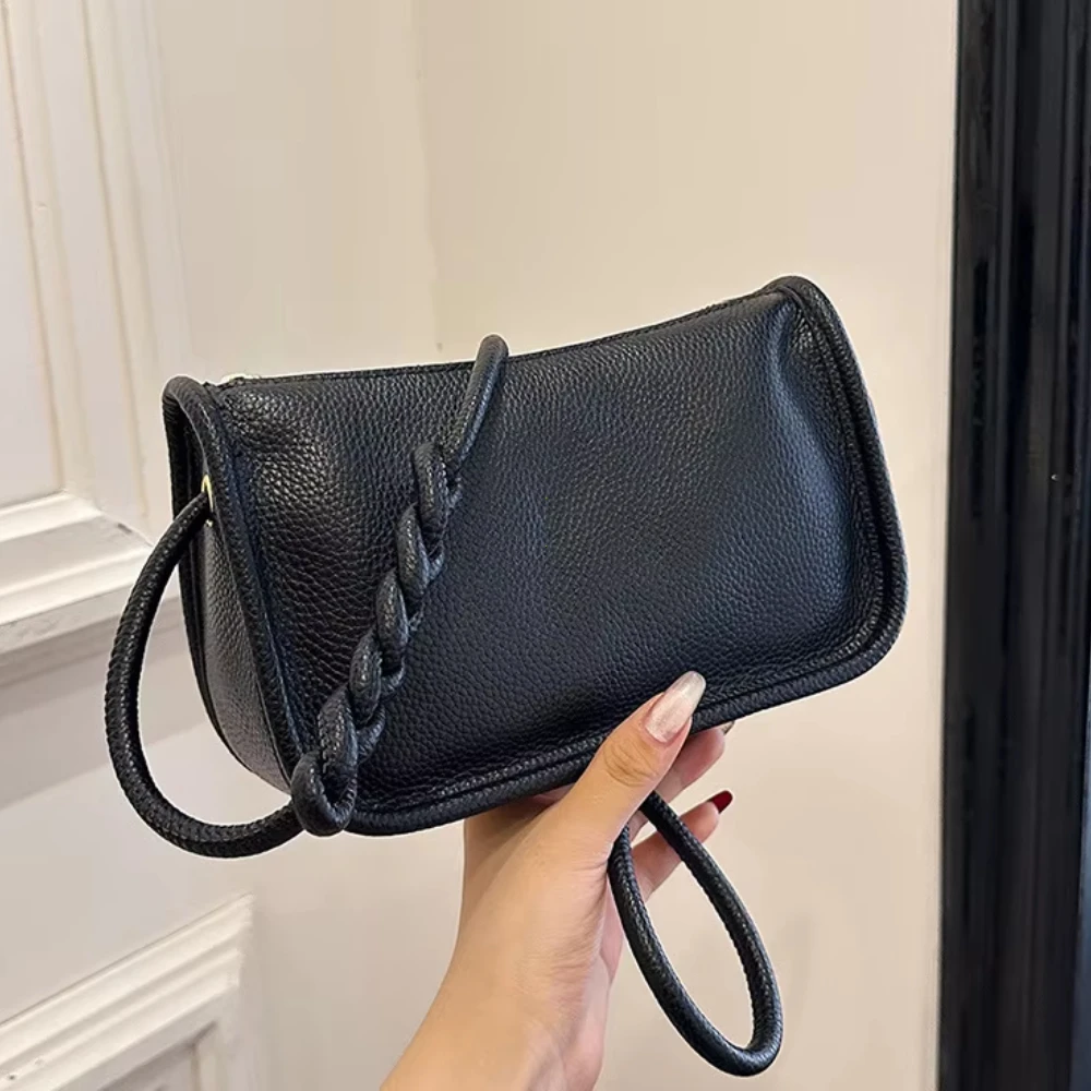 100% جلد البقر الحقيقي جلد طبيعي كيس موضة النساء حقائب كروسبودي للسيدات جديد قدرة عالية حقيبة كتف حقيبة يد محفظة الإناث #1