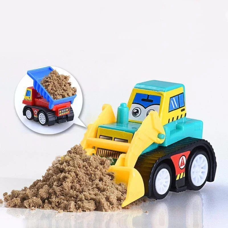 6 Stuks Automodel Speelgoed Terugtrekken Auto Speelgoed Mobiel Voertuig Engineering Voertuig Model Kind Mini Auto Boy Gift Diecasts Speelgoed Kinderen