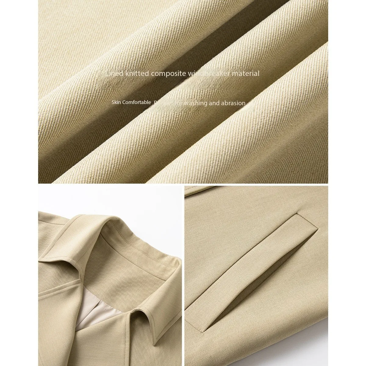 VIMLY Women's Midi Khaki Trench Coat Autumn 2025 Office Wear Striped Cuff Long Sleeve Pleated Trench Femme Straight Coats A0551