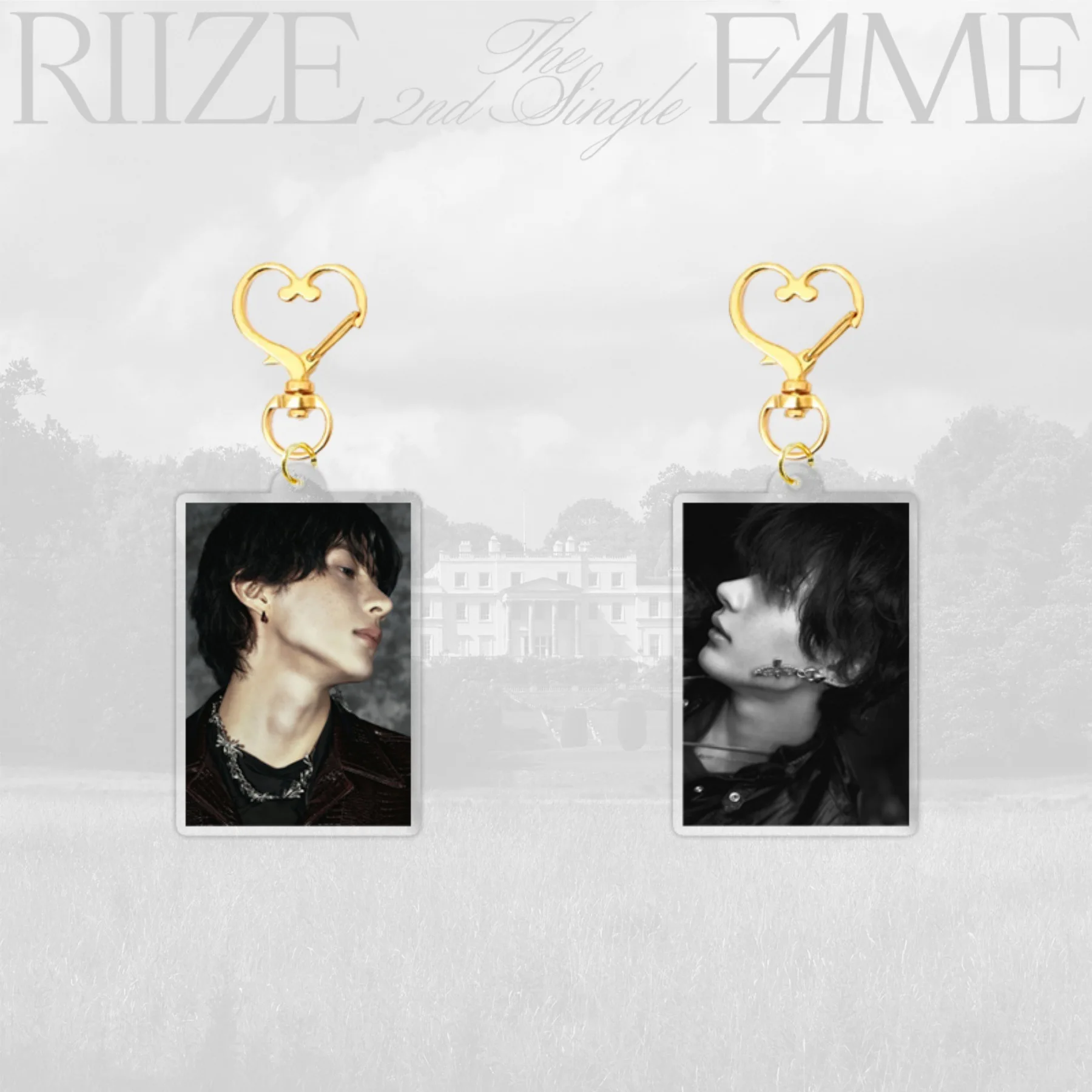New Fashion RIIZE FAME Album Two Sides Photo Print Acrylic Keychains Shotaro Wonbin Anton Charm Figure Keyring Bag Key Pendant