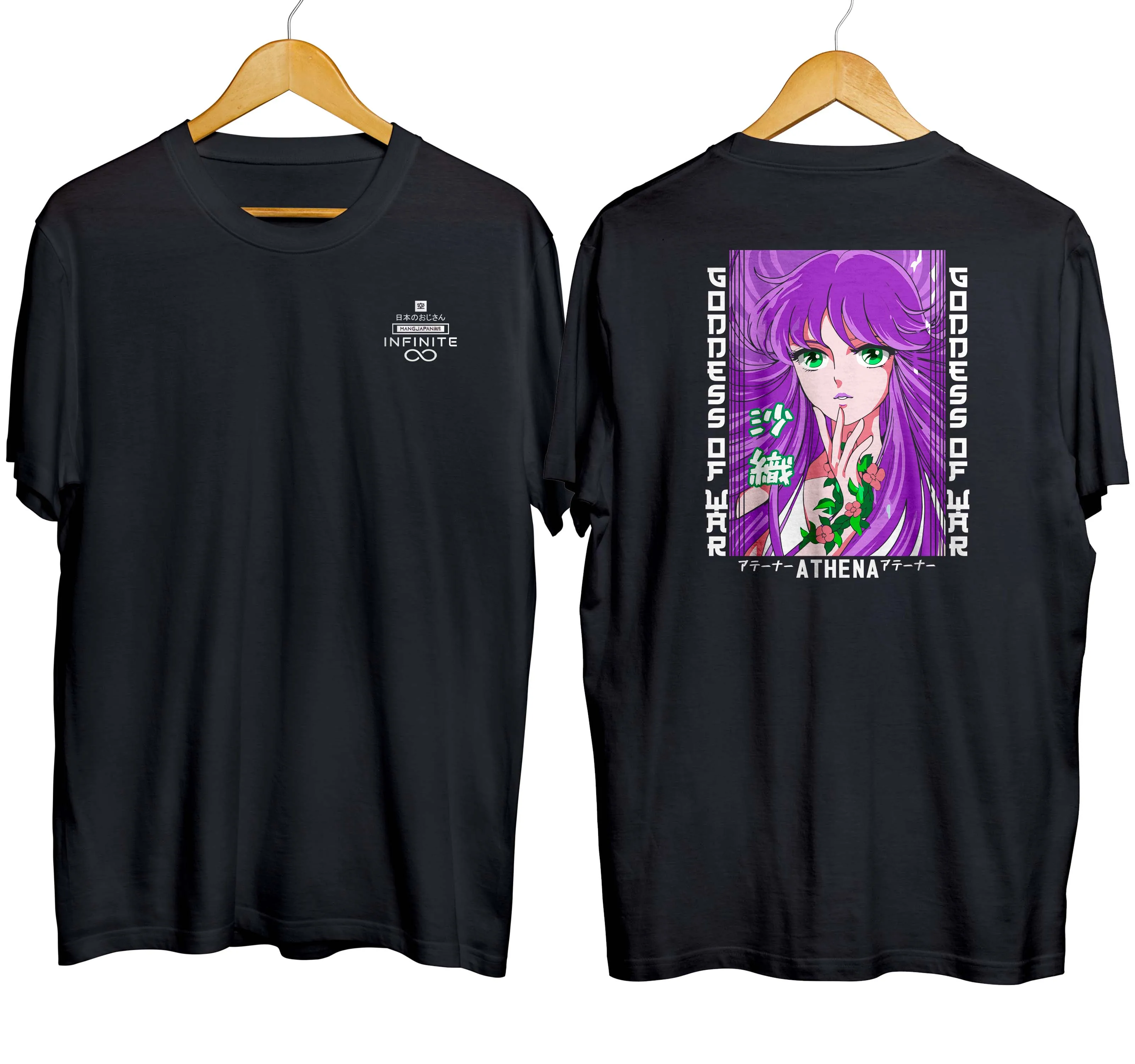 T-shirt distroanime ATHENA SAORI KIDO - SAINT SEIYA 100% cotton combed 30s