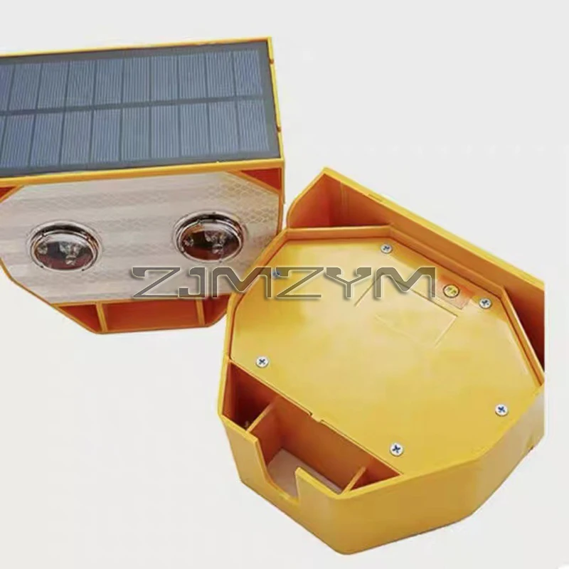 Solar Strobe Lights Cat Eye Induction Strobe Synchronized Flashing Warning Light Flash Safety Signal Lamp