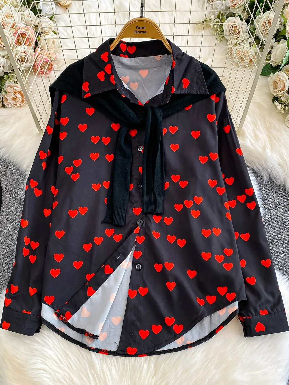 Ele レトロプリント ロングスベ 日焼け防止コート レディース ルーズ 多用途 awl irt 秋シーズン ライトマトゥリ Sle