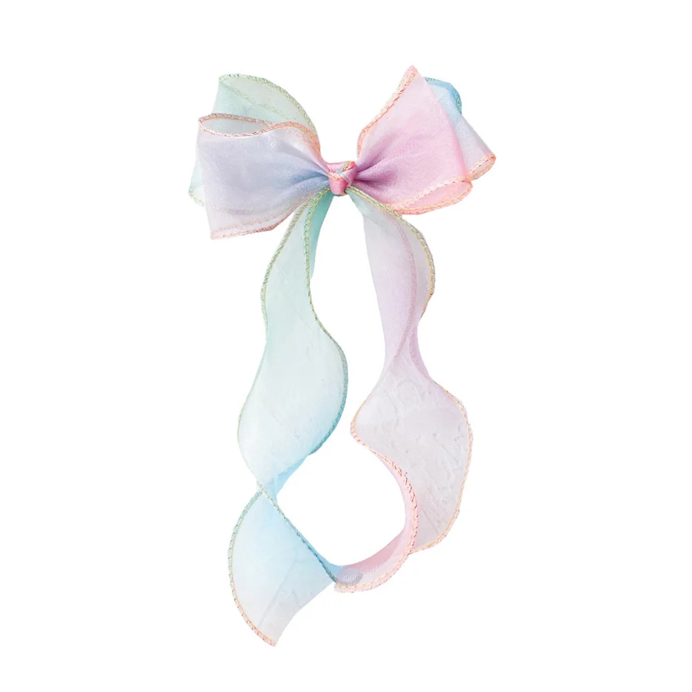 

Fashionable Bow Hairpin Large Bow Clip Kids Girls Hair Decor Children Headdress Streamer Hairpin Beautiful Wedding Party Daily