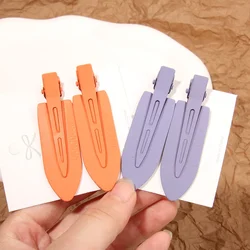 2 pezzi colorati senza piega fermagli per capelli senza cuciture per le donne frangia laterale forcina Fix frangia Barrette strumento per il trucco accessori per capelli ragazze