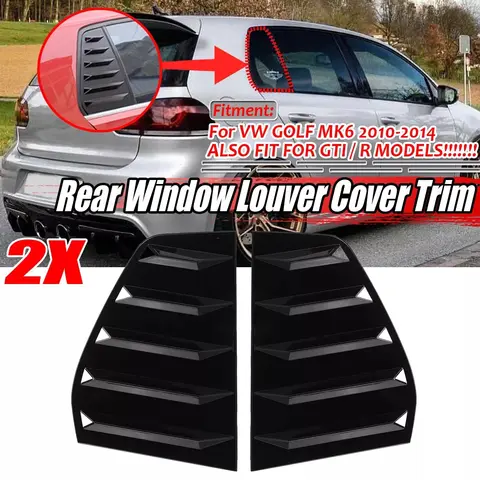 폭스 바겐 골프 5 골프 6 골프 7 MK5 MK6 MK7 MK7.5 2003-2020 후면 사이드 윈도우 트림 스포일러 1 쌍 창 셔터 커버 루버 에어 벤트