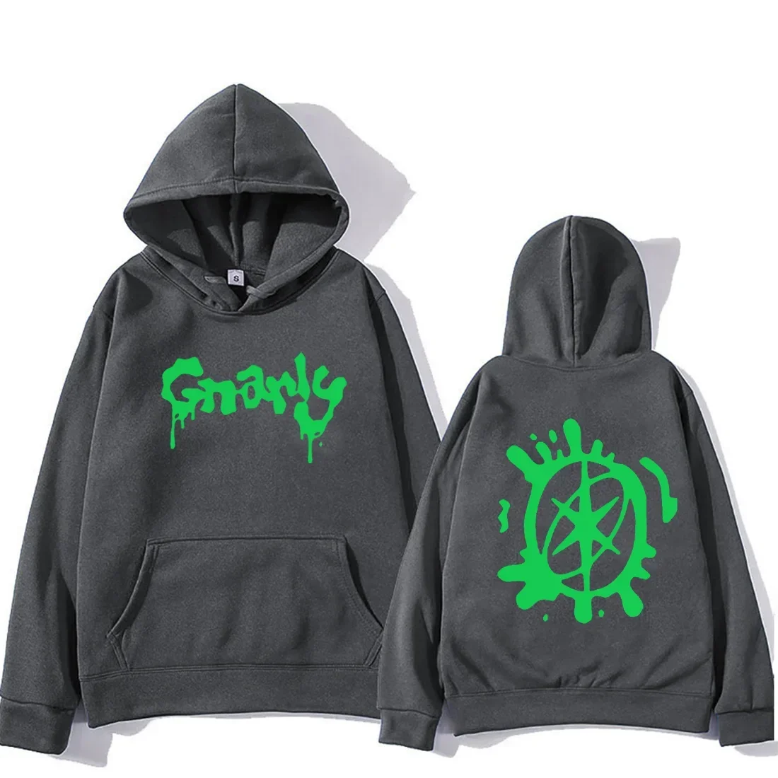 Katseye Merch Gnarly Logo Printed Hoodie Men Women Casual Oversized Hoodie Hip Hop Streetwear Vintage Fleece Long Sleeve Clothes