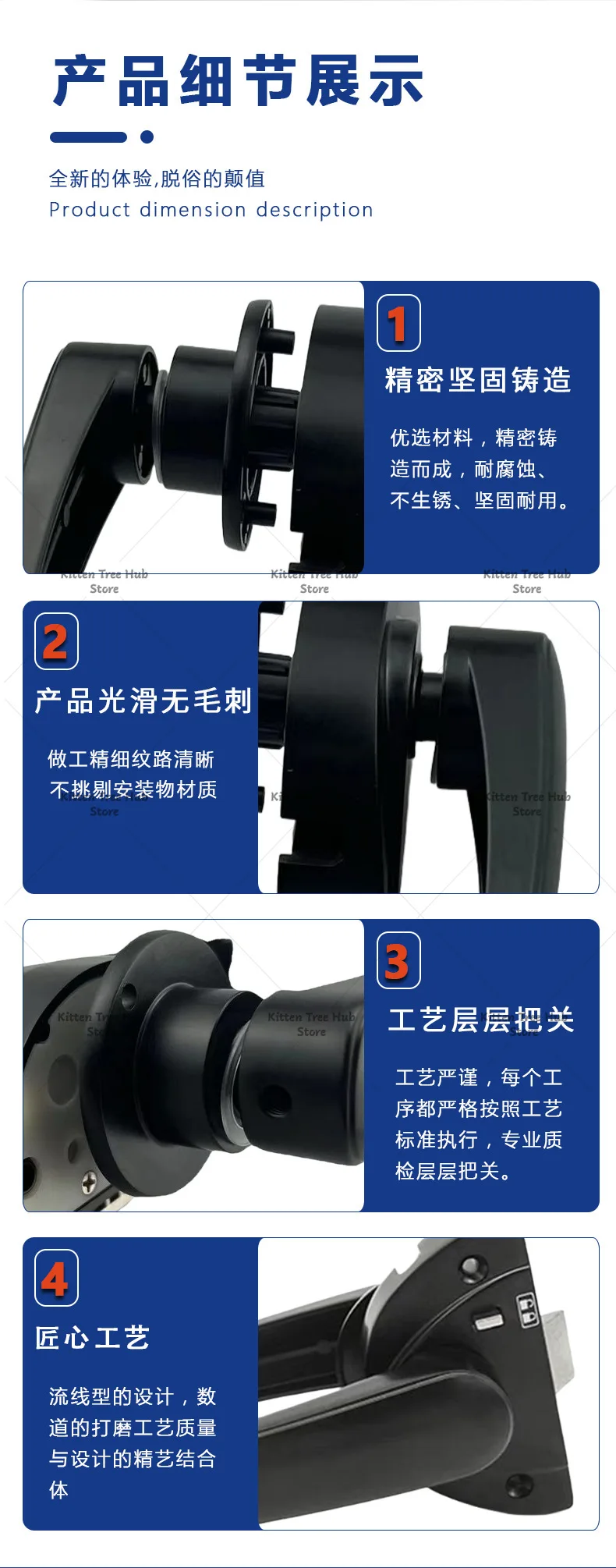 Heavy Duty Zinc Alloy Caravan Trailer Arc Door Handle with Integrated Push Lock Cabinet Hardware