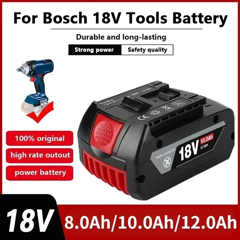 For Bosch 18V 8AH 10AH 12AH Professional System Cordless Tool BAT609 BAT618 GBA18V80 Battery 18V Replacement lithium Battery