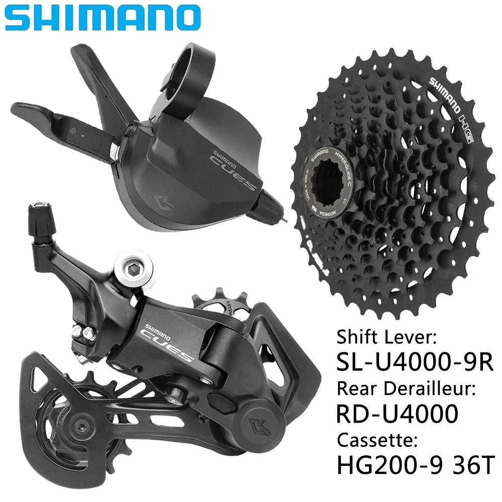 SHIMANO CUES 9 Speed MTB Bike Derailleur U3020 U4000 U4020 Rear Derailleur CS-HG200-9 11-32T/34T/36T Original Bicycle Parts