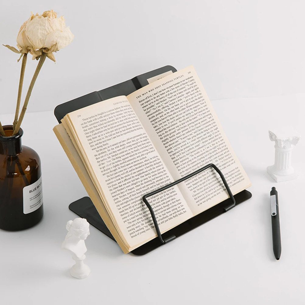 

Adjustable Metal Reading Rack Book Holder Lightweight Portable Reading Stand for Home Office Dorm Library