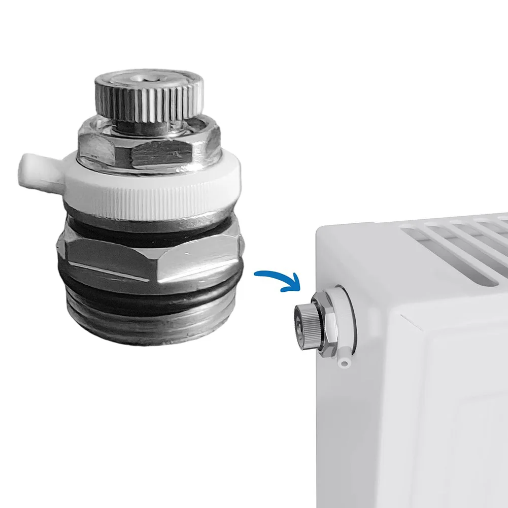 صمام عادم الرادياتير مع تنفيس الهواء الأوتوماتيكي واليدوي من الفولاذ المقاوم للصدأ النحاسي المتوافق مع أنظمة التسخين المختلفة