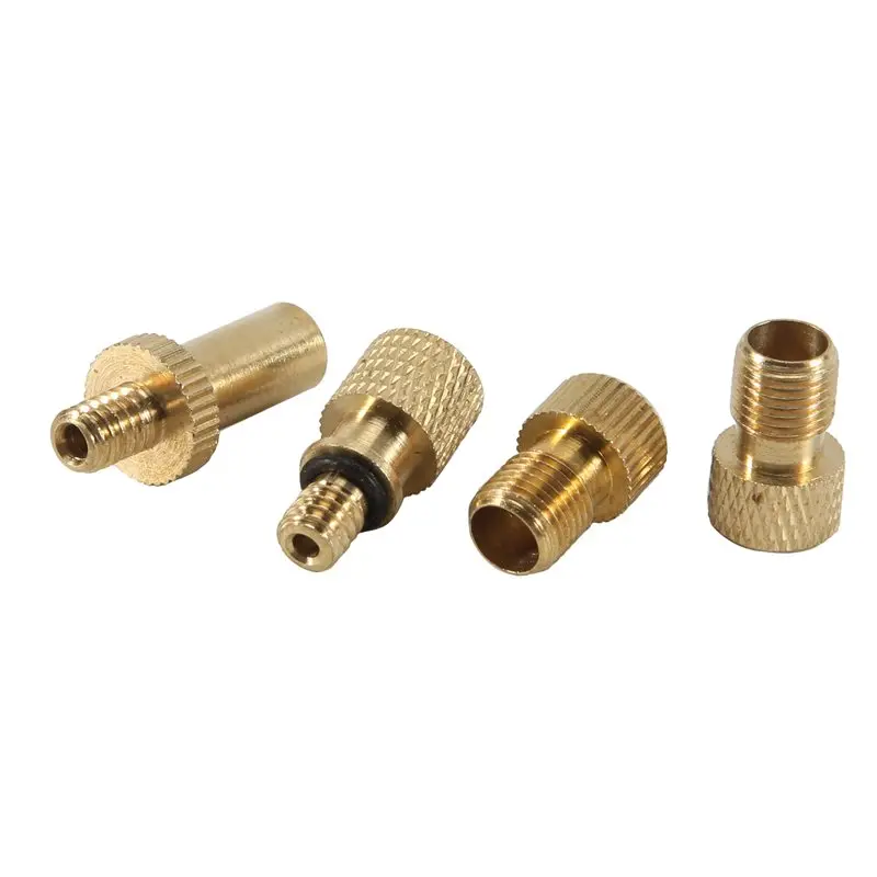 

NEW HOT In Stock-4Pcs Bicycle Valve Adapter Bicycle Valve Manifold Valve Adapter Sv Av Dv Bicycle Pump Ball Pump Needle Inflator