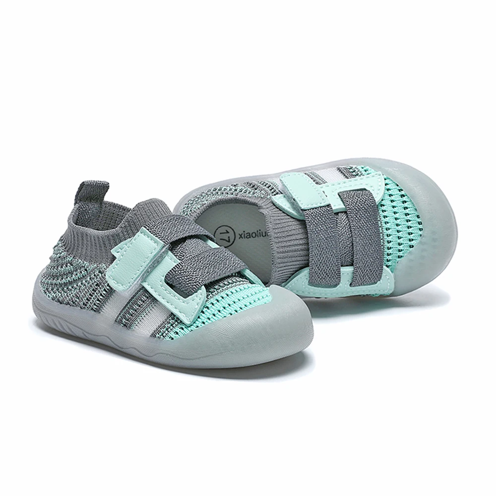 Baby Boys Girls Fashion Breathable Non-slip Knitted Sneakers Rubber-soled  Toddler Outdoor Walking Baby Shoes