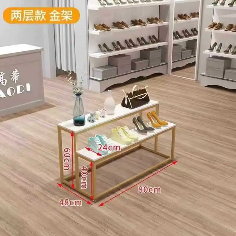 

Steps, multi-layer shelves, floor-to-ceiling shoe , bags, trapezoidal flowing water table, clothing store, light luxury wro