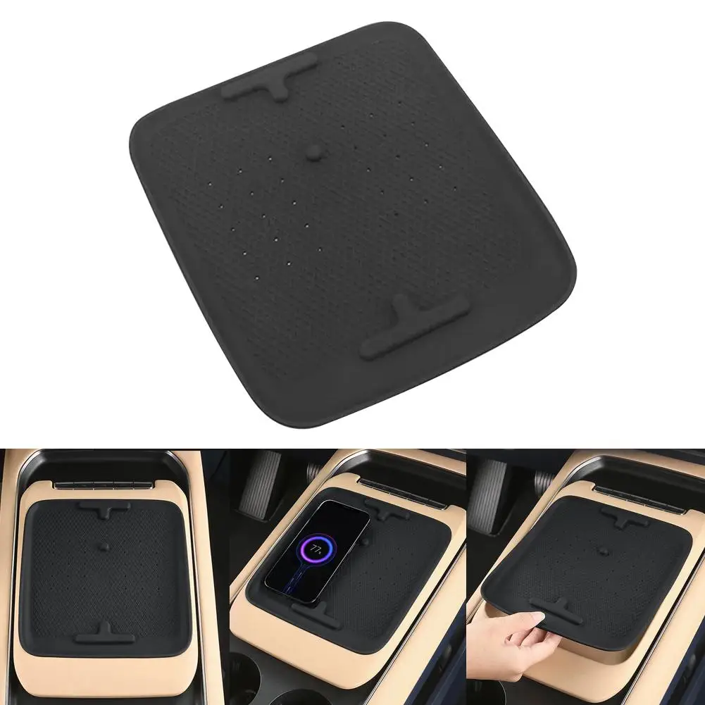 For Voyah Free 2024 Center Wireless Charging Silicone Mat Interior Mat Anti-scratch Car Pad Anti-slip Protective Accessorie I4P5