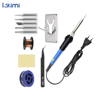 60W Adjustable Temperature Welding Repair Tool, 220V/110V, Electric Soldering Iron Set 7 in 1 LA-AA77