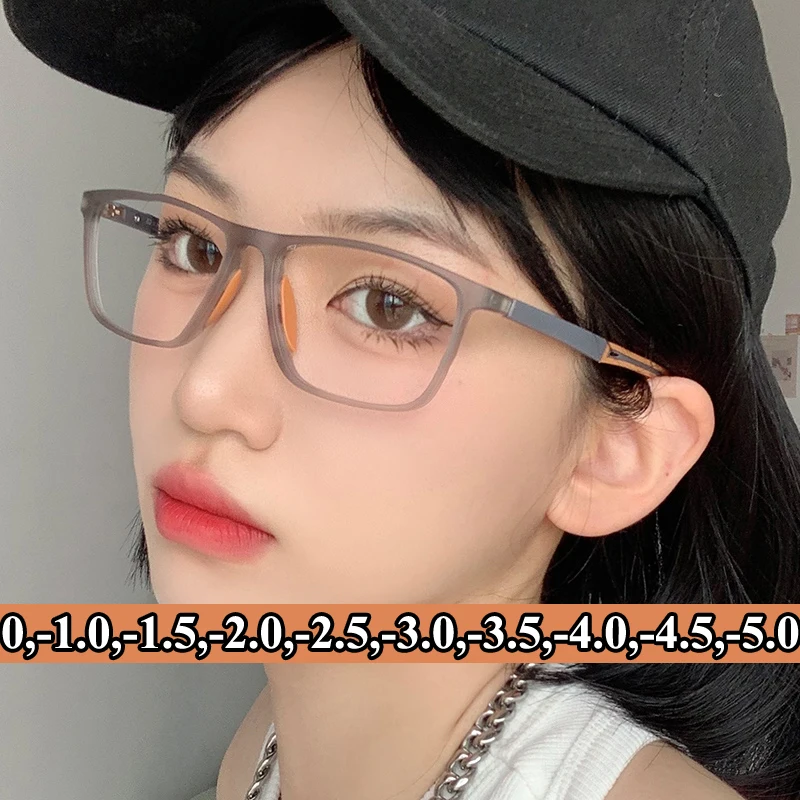 TR90 Frame Myopia Glasses NEW Fashion Flexible Anti Blue Light Blocking Glasses Sport Prescription Eyeglasses Diopter 0 TO -6.0