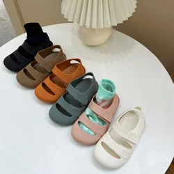 Summer Children Sandals Baby Girls Toddler Soft Non-slip Waterproof Shoes Kids Candy Color Beach Shoes Boys Casual Flat Sandals