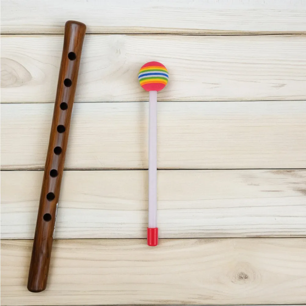 12 Baquetas de Espuma Suave para Percusión Vibrante Rainbow Lollipop, Mazos Ligeros con Mango de Plástico, Instrumento Musical