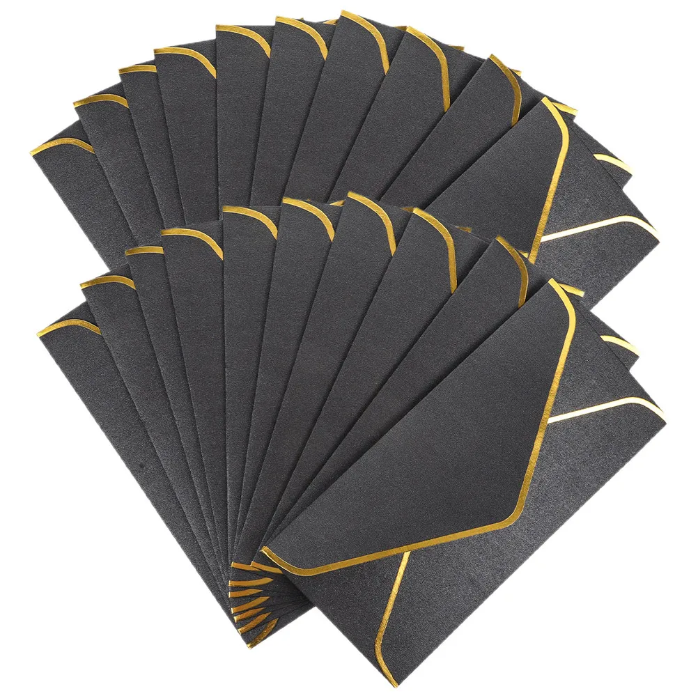

20Pcs V-Shaped Flap Blank Invitation Envelopes Elegant Chic Finish Portable Multi-Function Envelopes for Thank You Notes