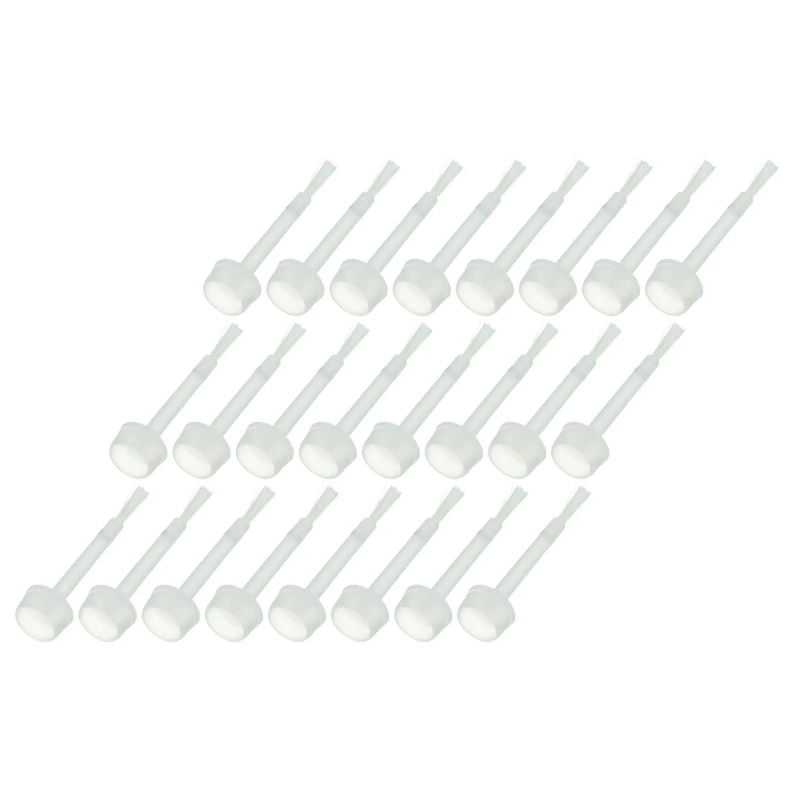 200 قطعة من رؤوس استبدال فرشاة الأظافر المستديرة الطويلة، شعيرات مرنة ناعمة لأدوات تطبيق طلاء الأظافر الفعالة