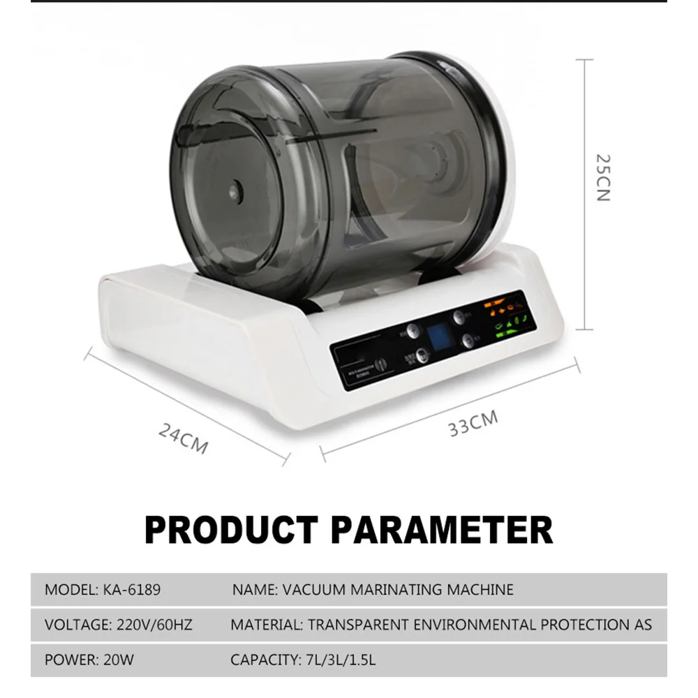Mesin Marinasi Vakum Pengolah Pengasinan Daging Versi Komputer Mesin Marinasi Daging Rumah Tangga