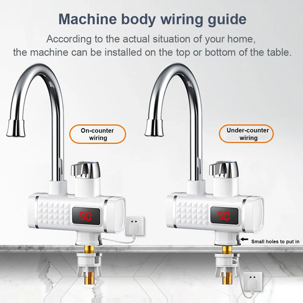 DMWD 3000W Senza Serbatoio Elettrico Istante Riscaldatore di Acqua Calda Rubinetto Riscaldamento Istantaneo Rubinetto Con Visualizzazione Della Temperatura Bagno Cucina