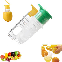 Manual Lemon Juicer New Screw-Top Lemon Squeezer Portable Hand Press Leakproof Juicer for Lemon Orange Seed-Free Kitchen Tool