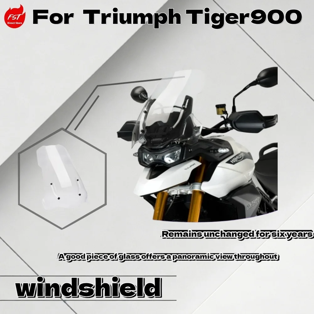

For Triumph Tiger 900 2020-2023 Modified Heightened Clear Windshield Front Wind Deflector