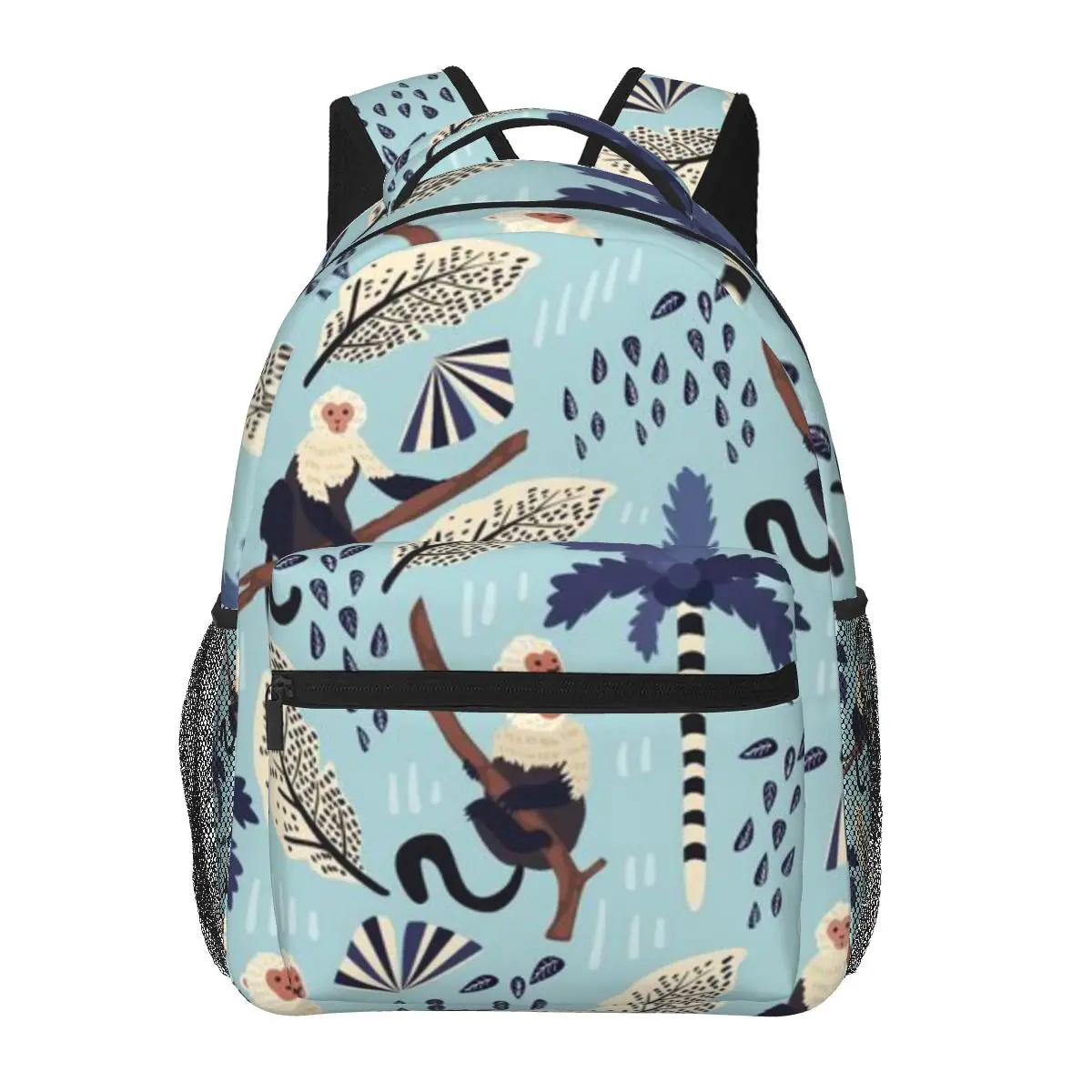 

Tropical Leaves Monkey Background Backpack School Bags Casual for Teenager Girls Shoulder Bag Travel Bags