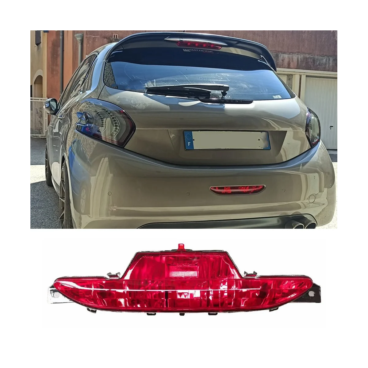 Car Rear Bumper Fog Light Parking Reflector Taillights Without Bulb 9674308980 for Peugeot 208 Hatchback 2012-2019