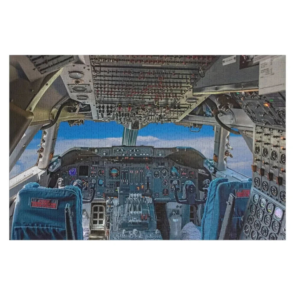 747 Cockpit Jigsaw Puzzle Name Wooden Toy Personalised Name Puzzle