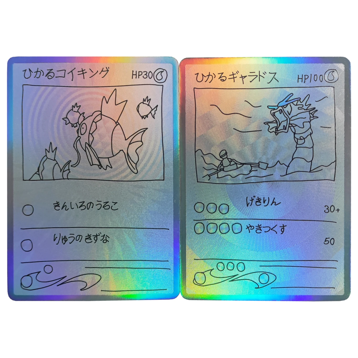 

2Pcs/set PTCG Magikarp Gyarados Flash Cards Classic Game Anime Collection Cards Diy Gift Toys