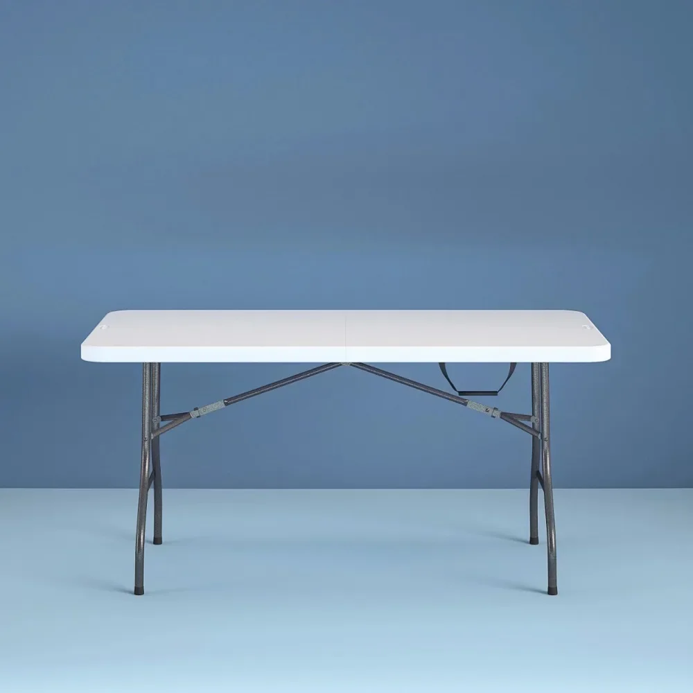 Table pliante de 6 pieds en blanc moucheté
