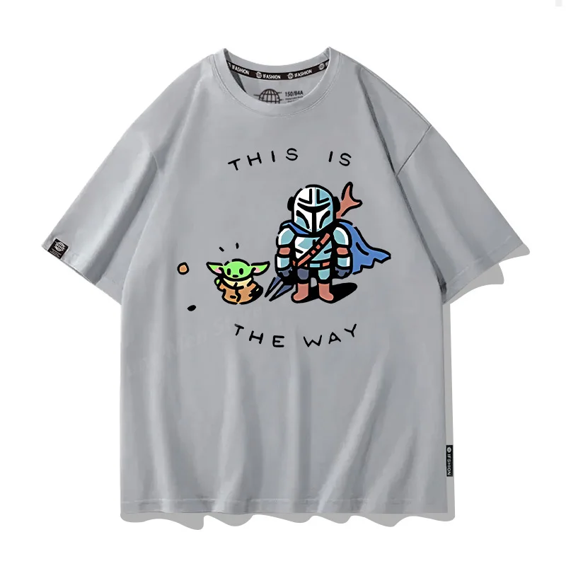 (Uniqlo) Star Wars T-shirt short sleeve Men Cotton T-shirt Anime T-shirt Summer Women Cotton T-Shirt Mens Clothing Tshirts